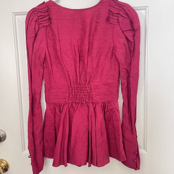 Aje Deep Red Blouse - Picture 4 of 10